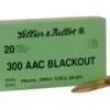 Sellier & Bellot Ammunition 300 AAC Blackout Subsonic 200 Grain Full Metal Jacket