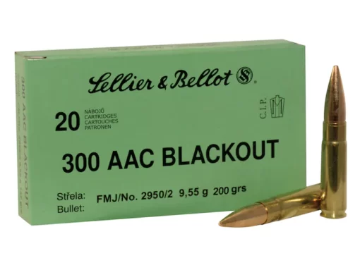 Sellier & Bellot Ammunition 300 AAC Blackout Subsonic 200 Grain Full Metal Jacket