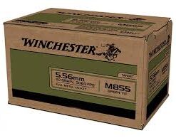 WINCHESTER M855 62 GR FMJ 5.56X45MM AMMUNITION 1000 ROUNDS